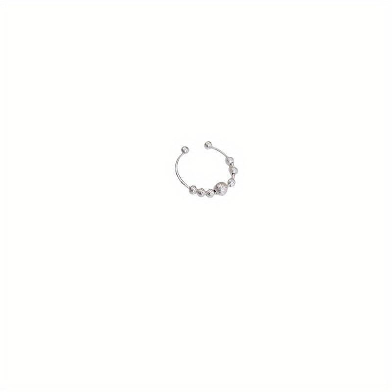 Elegant Rotatable Stainless Steel Ring with Sparkling Beads - Non-Fading, Anxiety Bead Ring for Daily Wear & Gifting, All-Season Accessory, Gift Jewelry|Elegant Ring Design|Durable Jewelry
