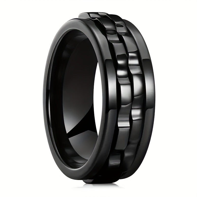 4pcs/ Set Punk Style Fingertip Ring Is Made of Stainless Steel, Rotatable Design, Suitable for Men And Women'S Anxiety Accessories, a Variety of Styles to Choose From