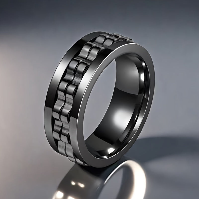 4pcs/ Set Punk Style Fingertip Ring Is Made of Stainless Steel, Rotatable Design, Suitable for Men And Women'S Anxiety Accessories, a Variety of Styles to Choose From