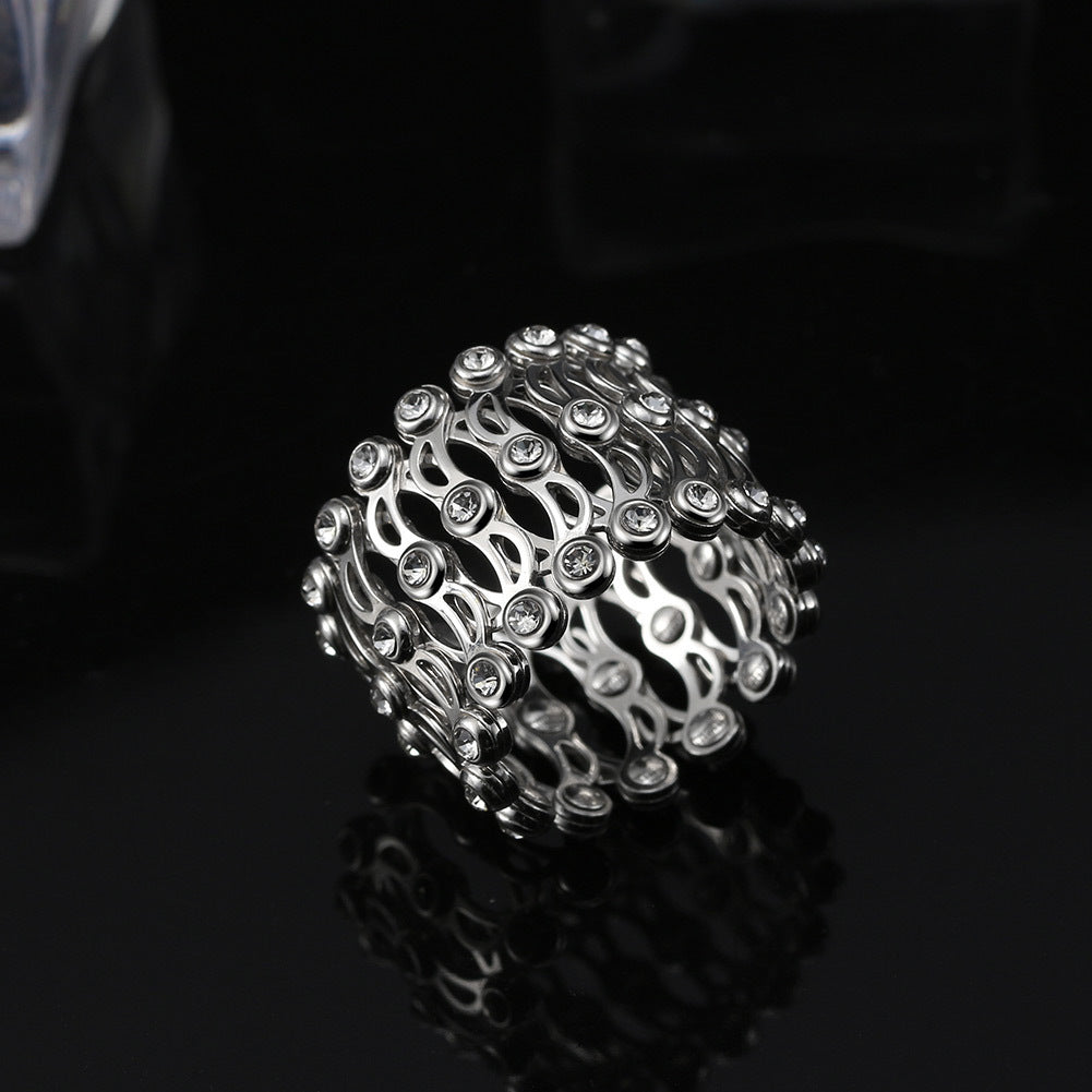 Is a Ring, Is Also a Bracelet, S925 Sterling Silvery Telescopic Adjustable Ring a Two-Wear Bracelet, Christmas New Year Valentine's Day Gift, Suitable for Men And Women to Wear