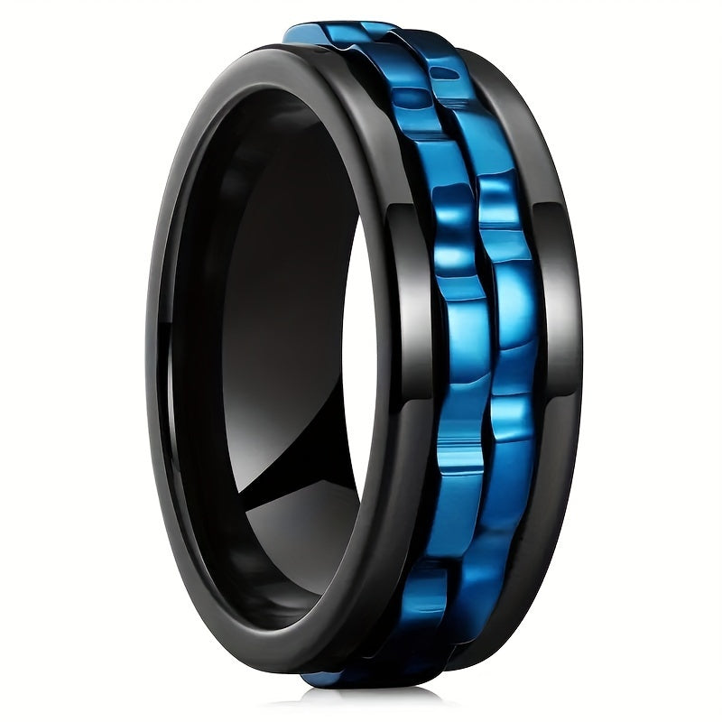 4pcs/ Set Punk Style Fingertip Ring Is Made of Stainless Steel, Rotatable Design, Suitable for Men And Women'S Anxiety Accessories, a Variety of Styles to Choose From